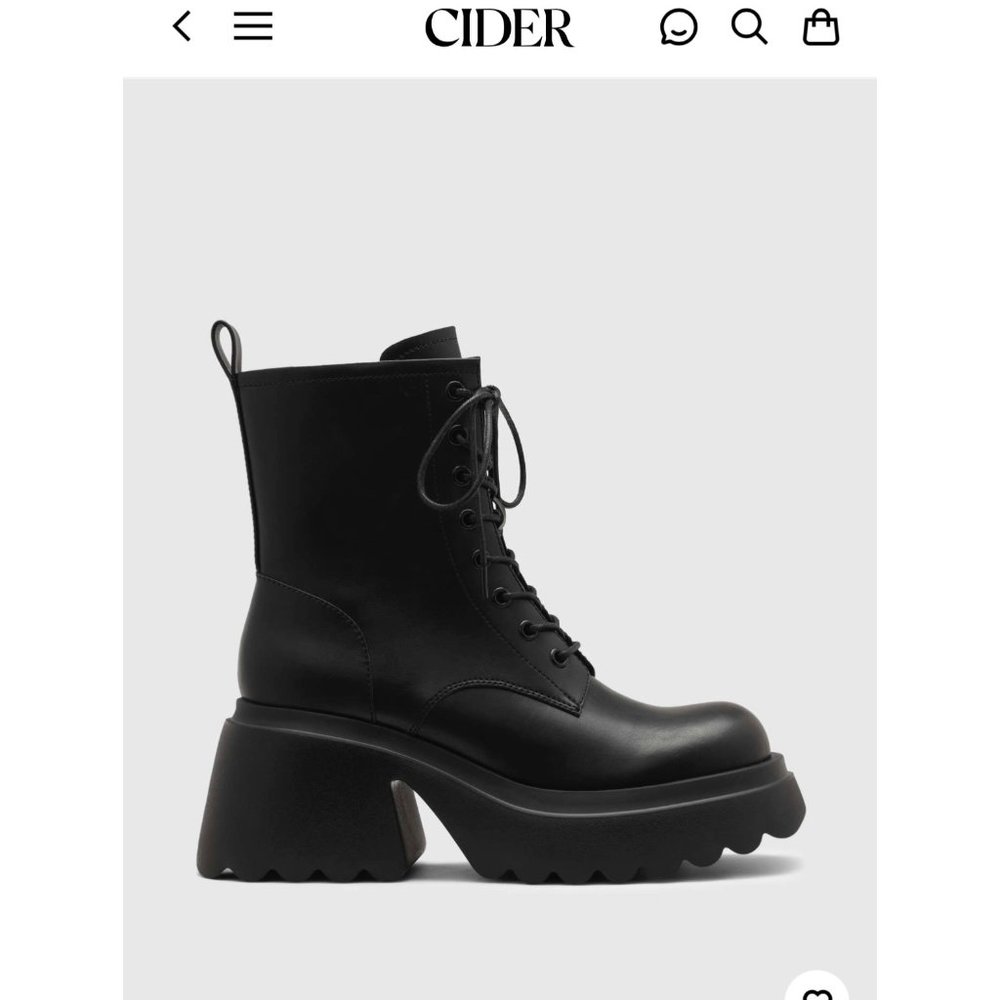 Cider NWT Chunky Block HeelFaux Leather Chelsea Boot 6 - Picture 3 of 12